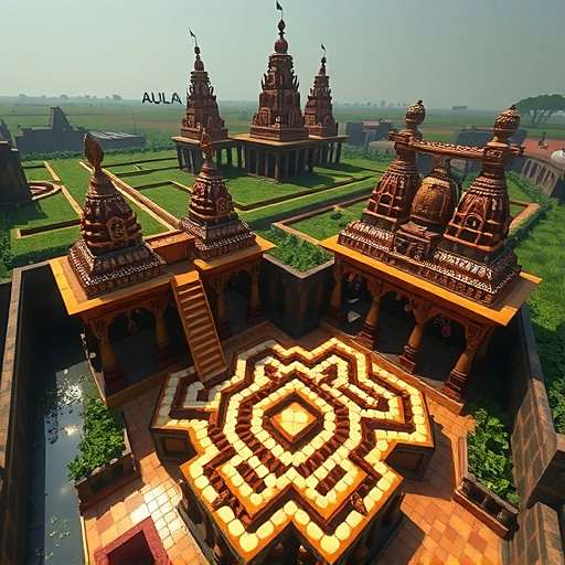 Khajuraho Temple inspired maze in Temple Maze Runner