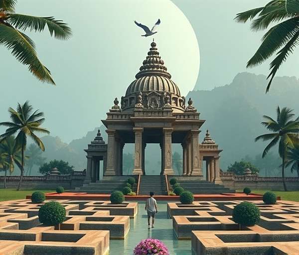 South Indian version of Temple Maze Runner with Dravidian architecture